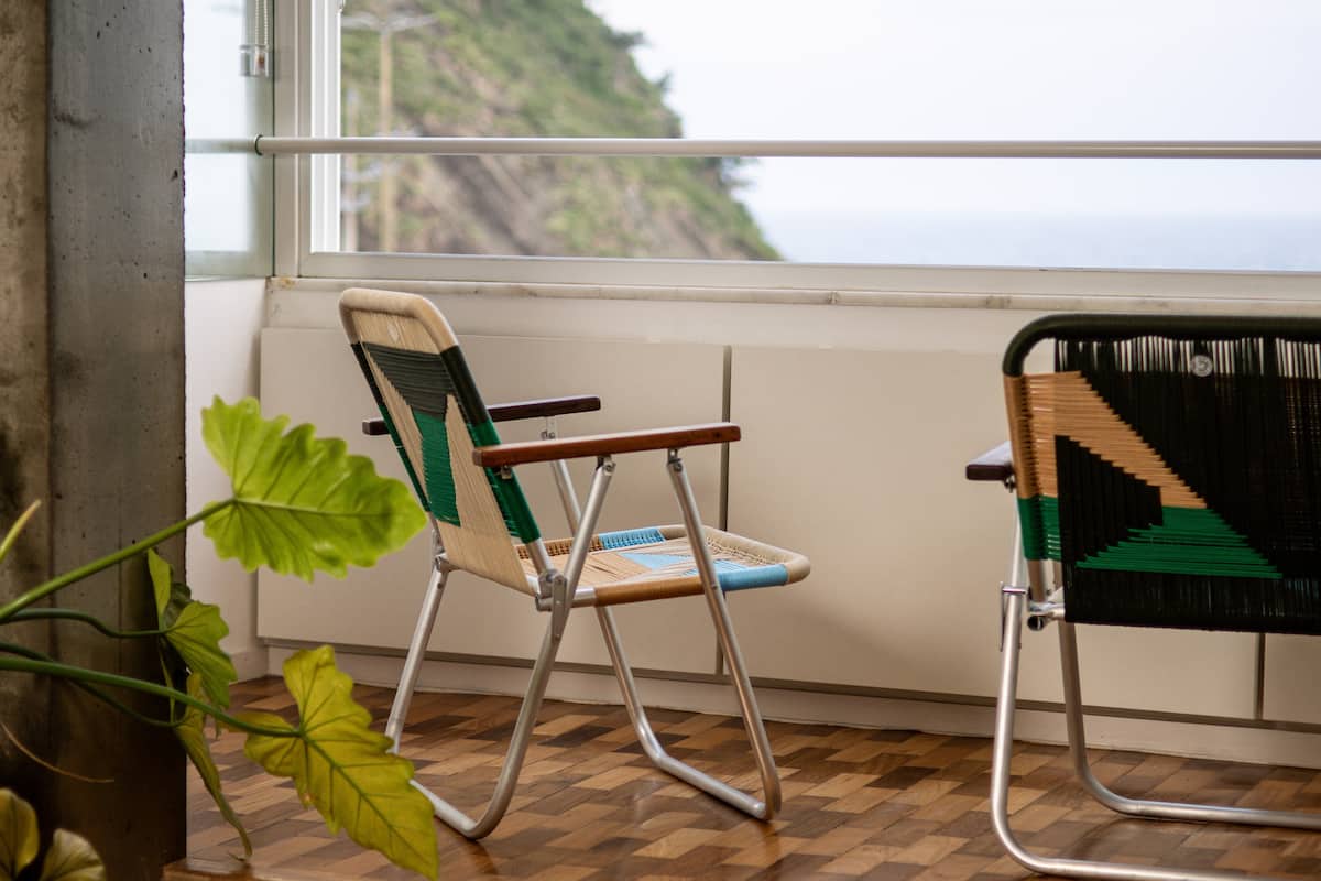 Balcony chairs with ocean view